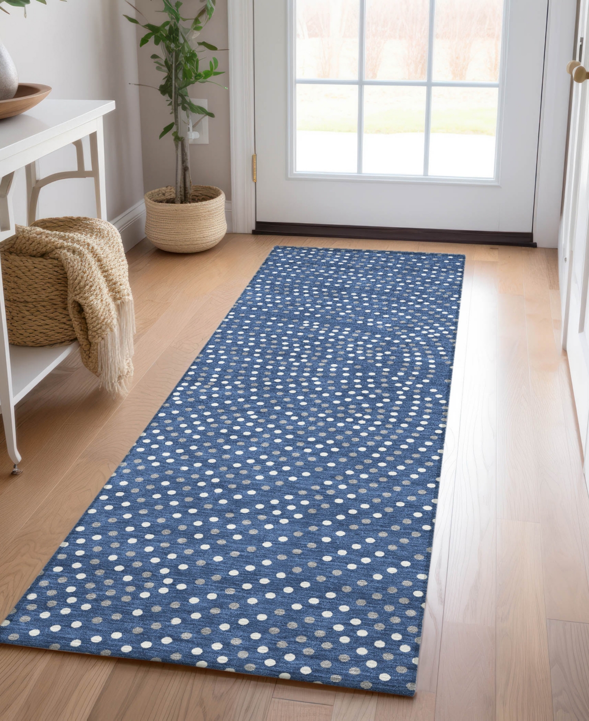 Addison Chantille Machine Washable Acn1021 2'3''x7'6'' Runner Area Rug In Navy
