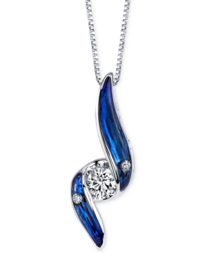 image of Sirena Jeans Diamond Pendant Necklace (1/5 ct. t.w.) in 14k White Gold