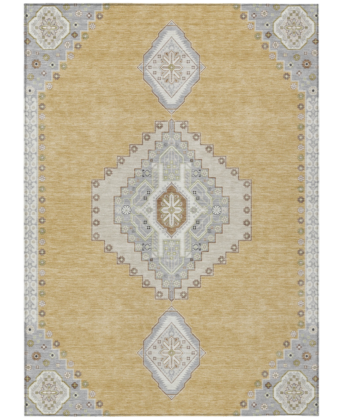 Addison Chantille Machine Washable Acn1014 8'x10' Area Rug In Gold