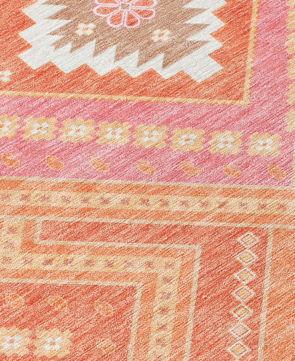 Addison Chantille Machine Washable Acn1010 3'x5' Area Rug In Coral