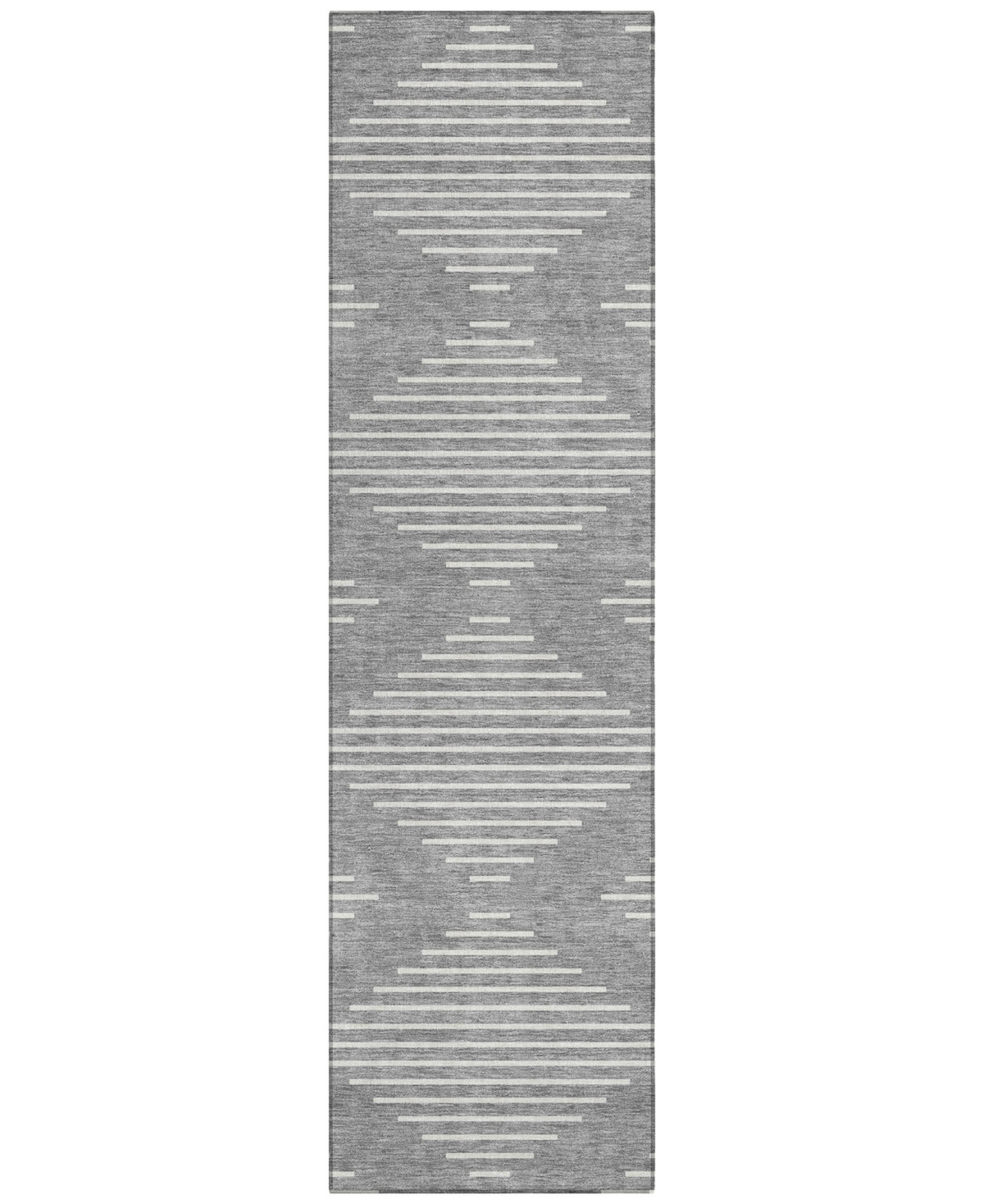 Addison Chantille Machine Washable Acn1016 2'3"x7'6" Runner Area Rug In Gray