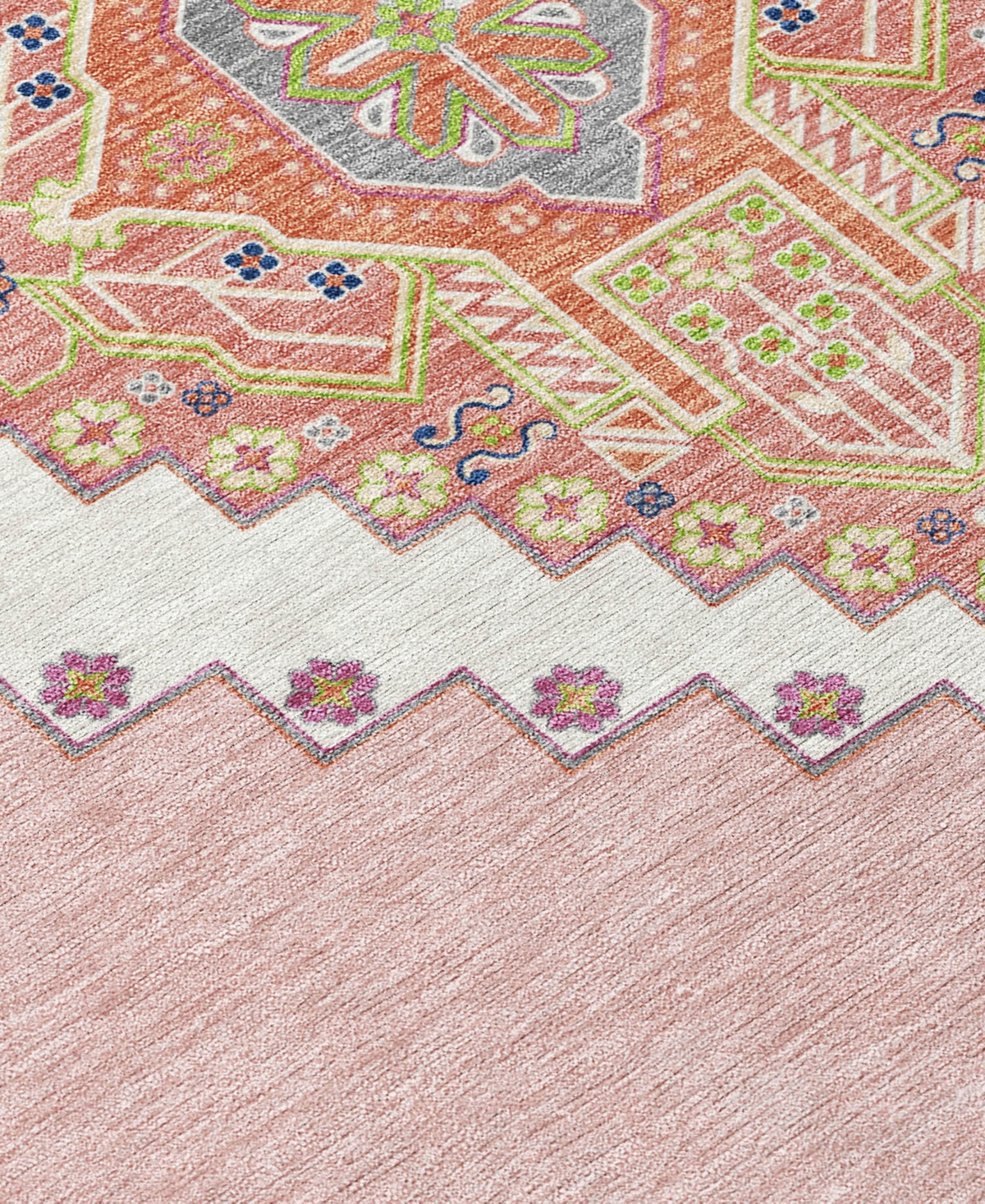 Addison Chantille Machine Washable Acn1014 2'3"x7'6" Runner Area Rug In Pink
