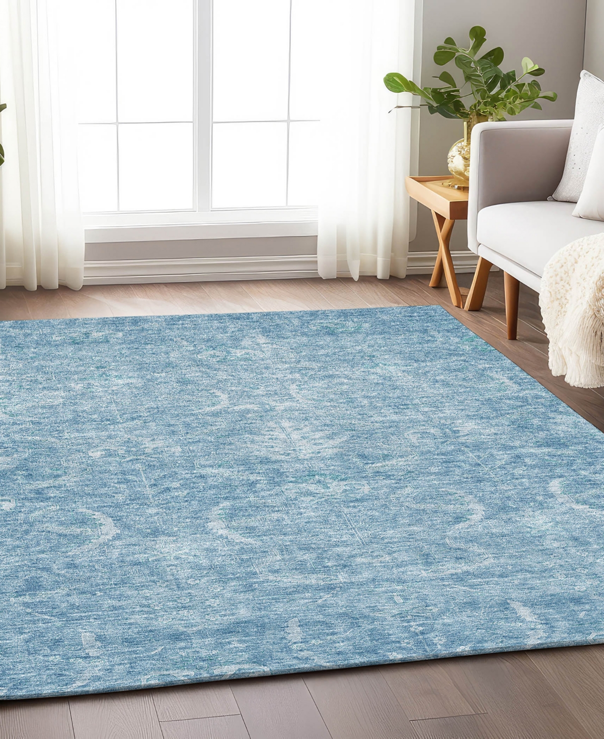 Addison Chantille Machine Washable Acn1083 9'x12' Area Rug In Mist