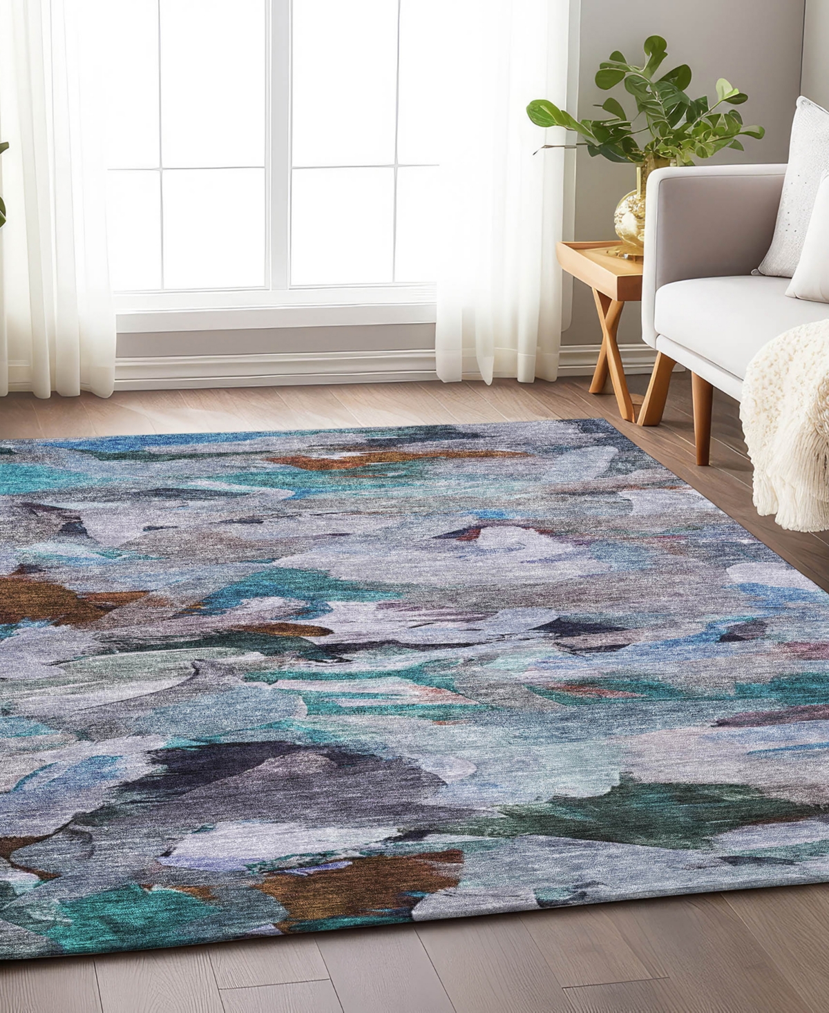 Addison Chantille Machine Washable Acn1075 9'x12' Area Rug In Blue