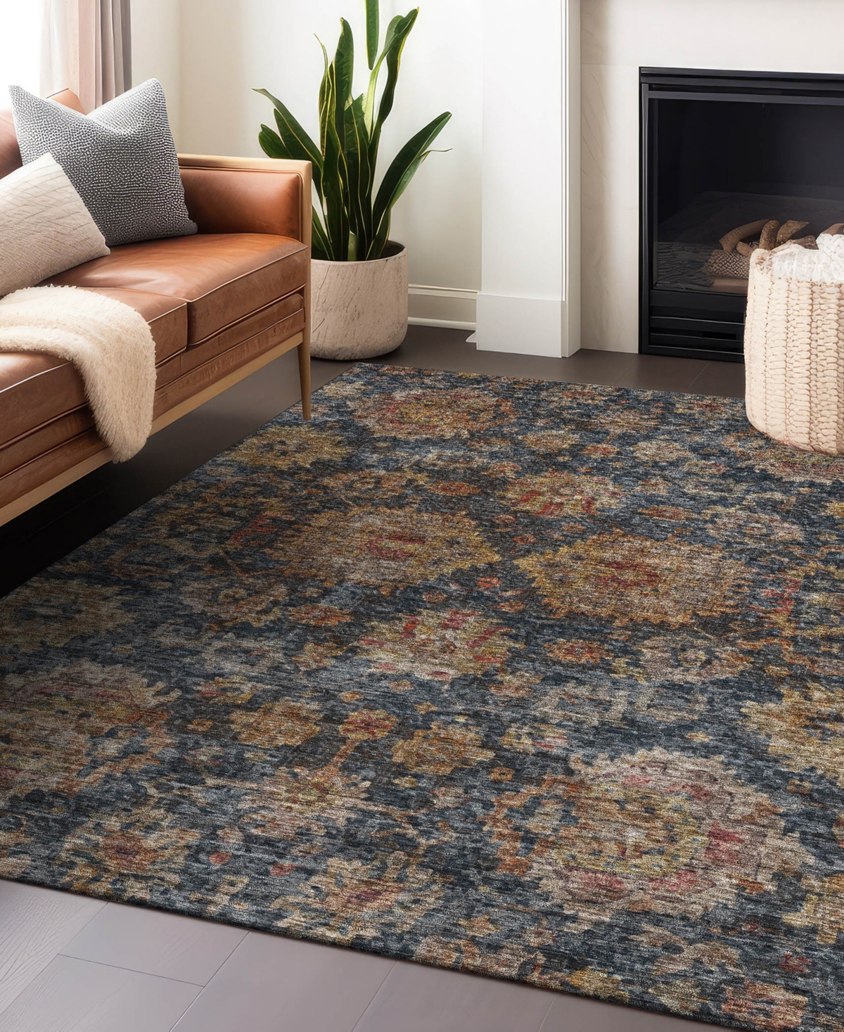 Addison Chantille Machine Washable Acn1094 10'x14' Area Rug In Navy