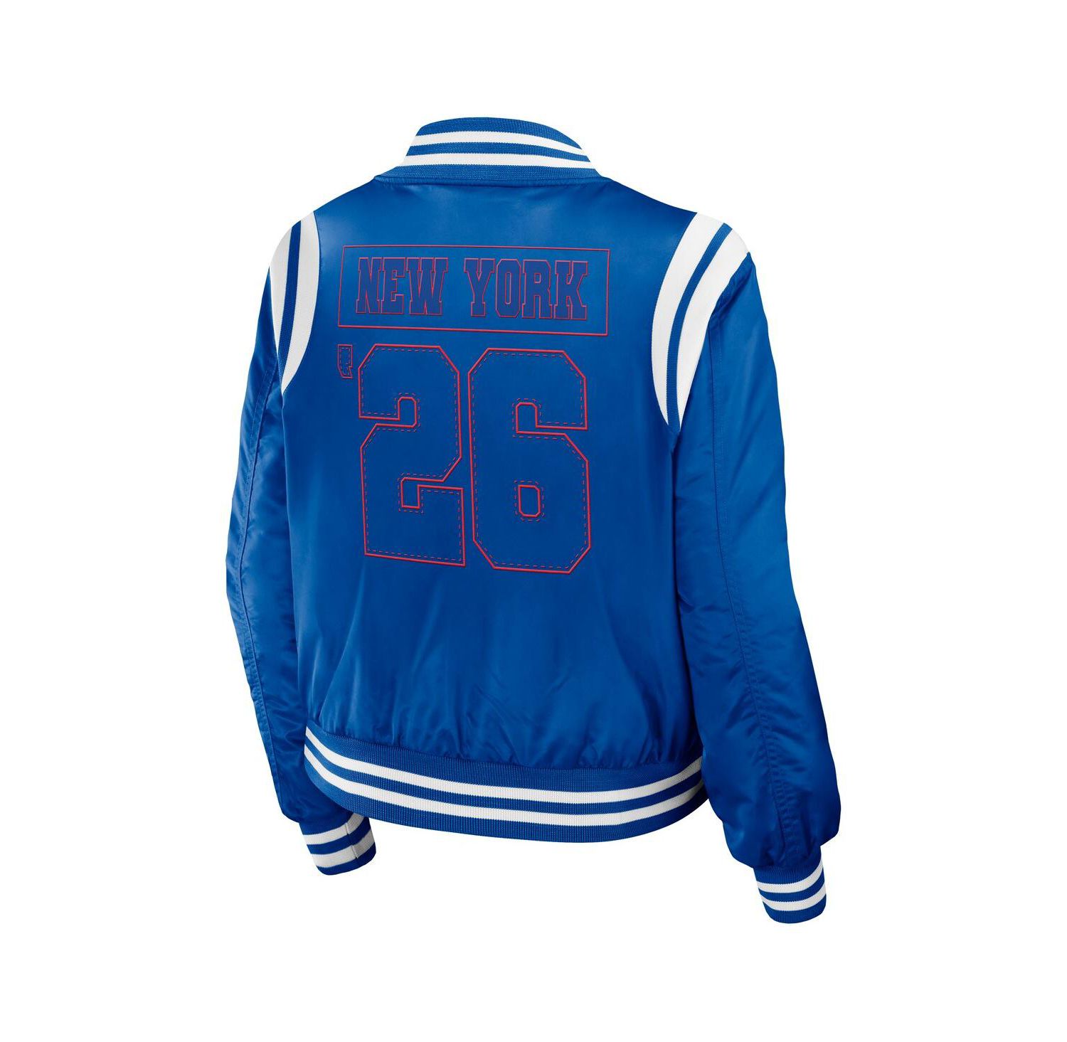 Women's Blue New York Rangers Baller Full-Zip Bomber Jacket