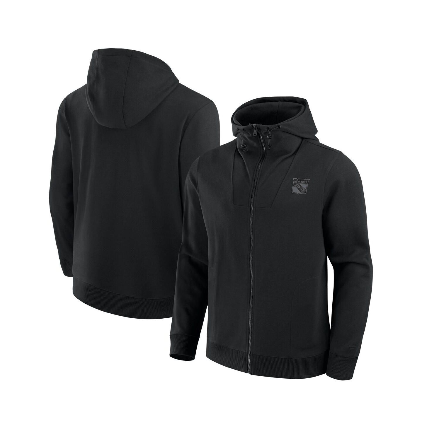 Мужское худи Fanatics Black New York Rangers Elements Signature Tonal Primary Full-Zip — фото 1