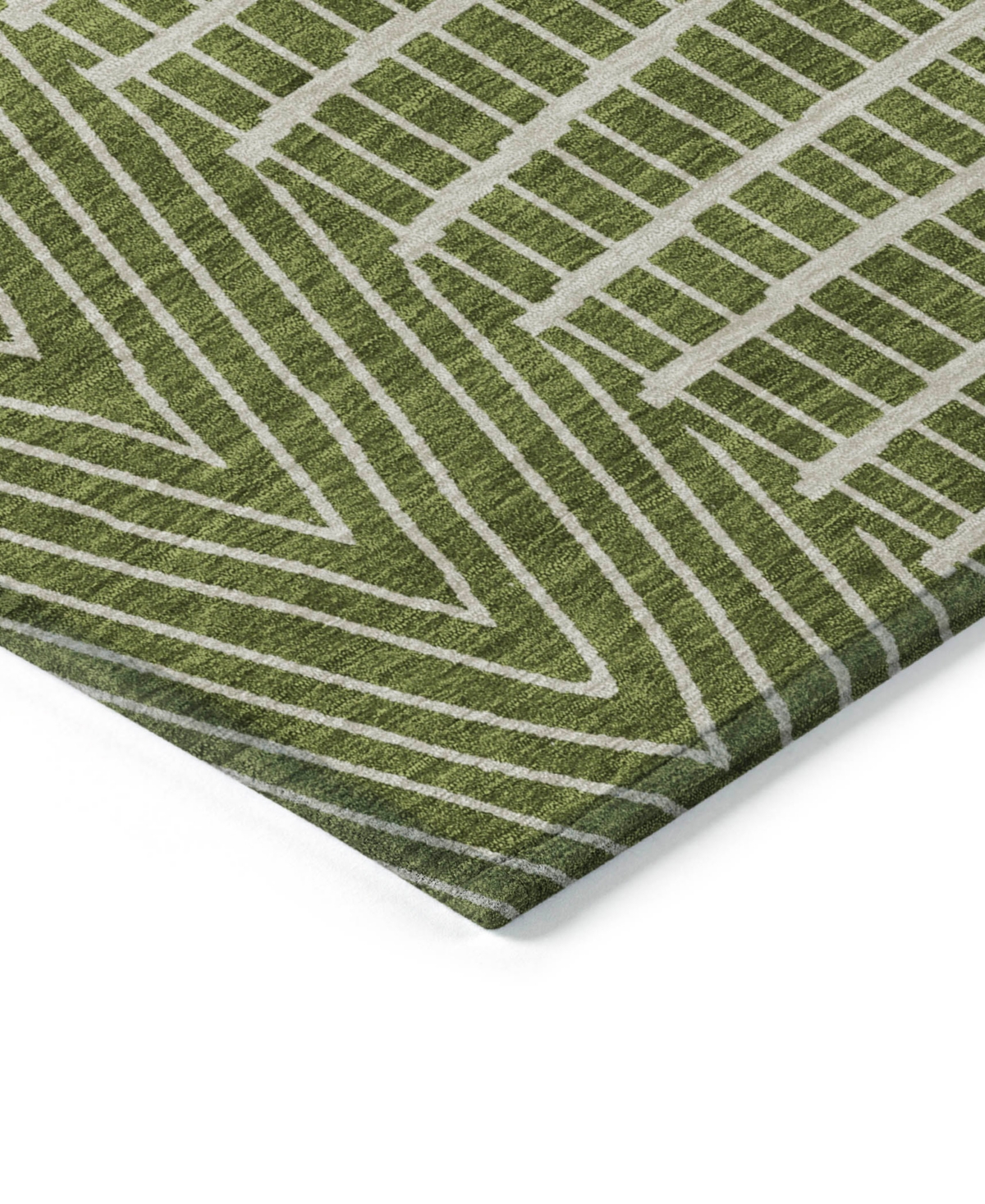 Addison Chantille Machine Washable Acn990 8'x10' Area Rug In Olive