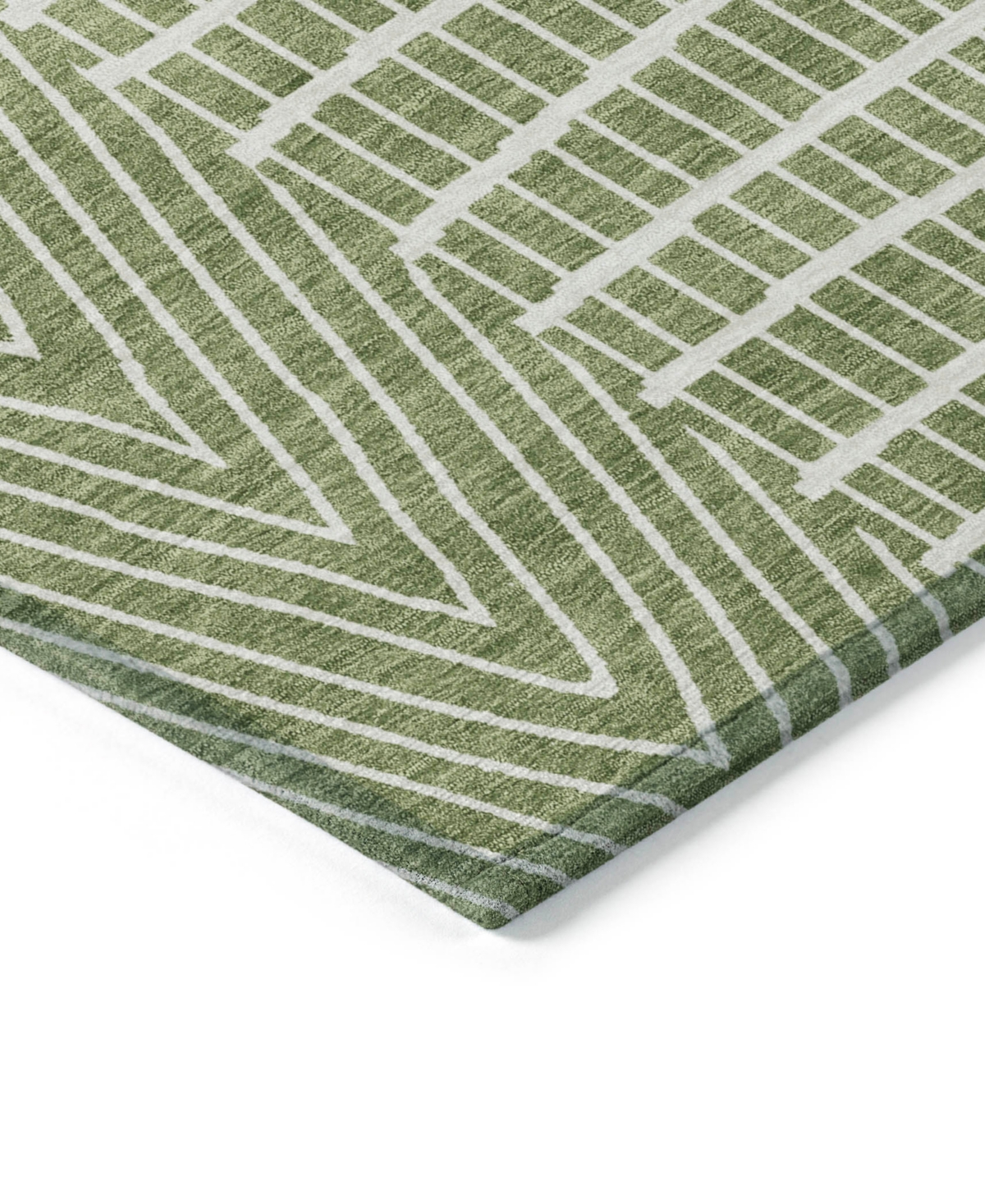 Addison Chantille Machine Washable Acn990 2'3"x7'6" Runner Area Rug In Green