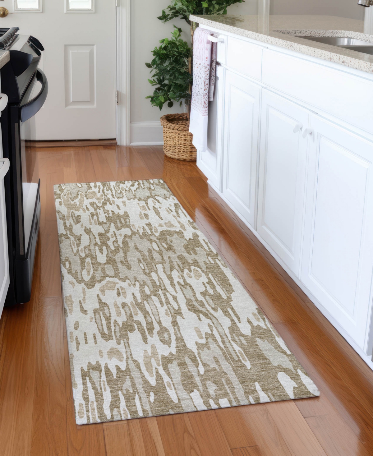 Addison Chantille Machine Washable Acn986 2'3"x7'6" Runner Area Rug In Ivory