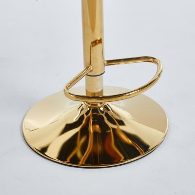 Golden Iron Tube Bar Chairs with Cushions