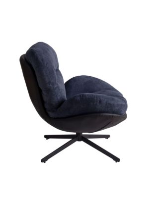 Modern 360 Swivel Lounge Chair in Navy