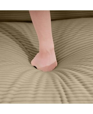 Modern Fabric Living Room Sofa Two Piece Set, Two 2-Seater Sofas with 8 Cushion Upholstery Large Deep Seat Recliner, Tan Corduroy Fabric