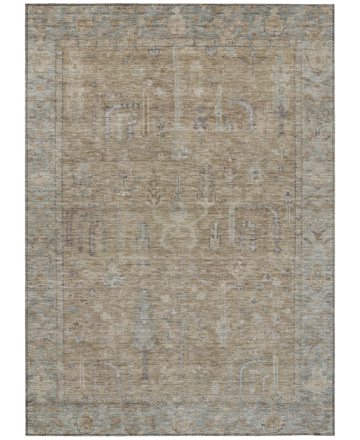 Addison Chantille Machine Washable Acn1135 10'x14' Area Rug In Tan