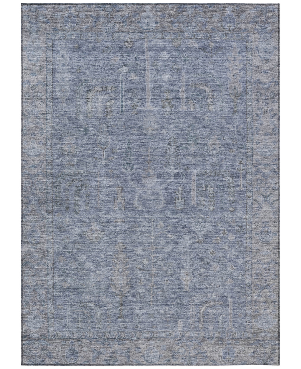 Addison Chantille Machine Washable Acn1135 9'x12' Area Rug In Denim