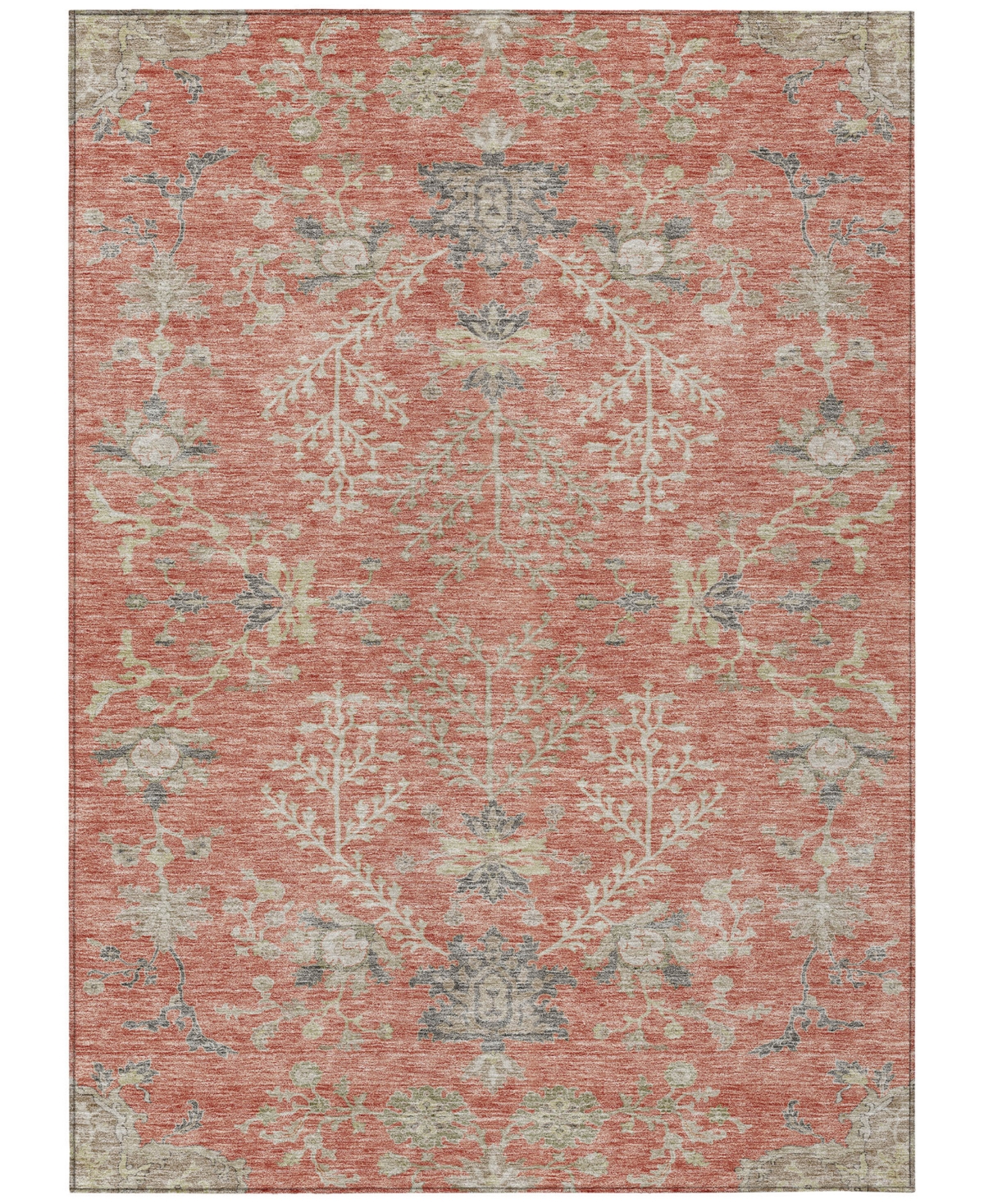 Addison Chantille Machine Washable Acn1156 8'x10' Area Rug In Coral