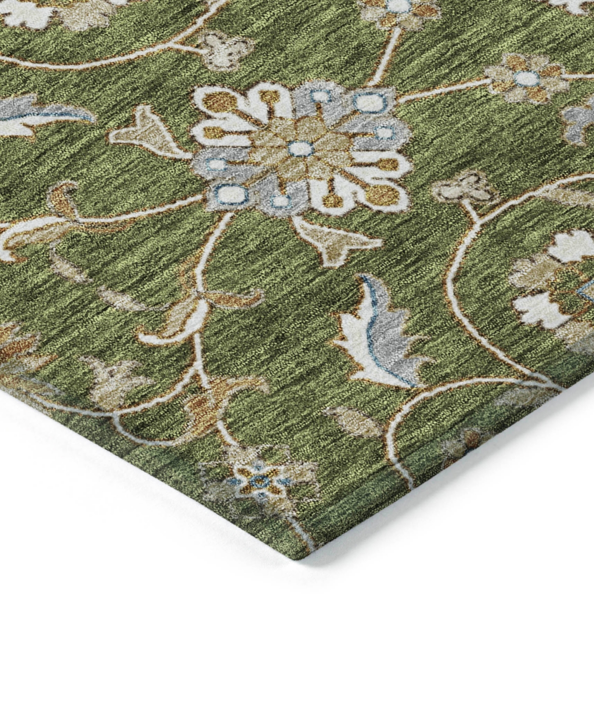 Addison Chantille Machine Washable Acn1149 8'x10' Area Rug In Olive