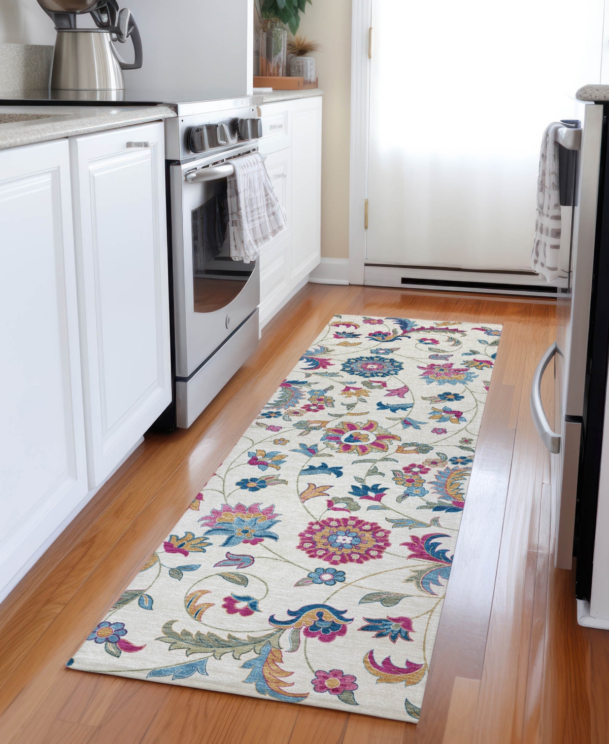 Addison Chantille Machine Washable Acn1006 2'3"x7'6" Runner Area Rug In Ivory