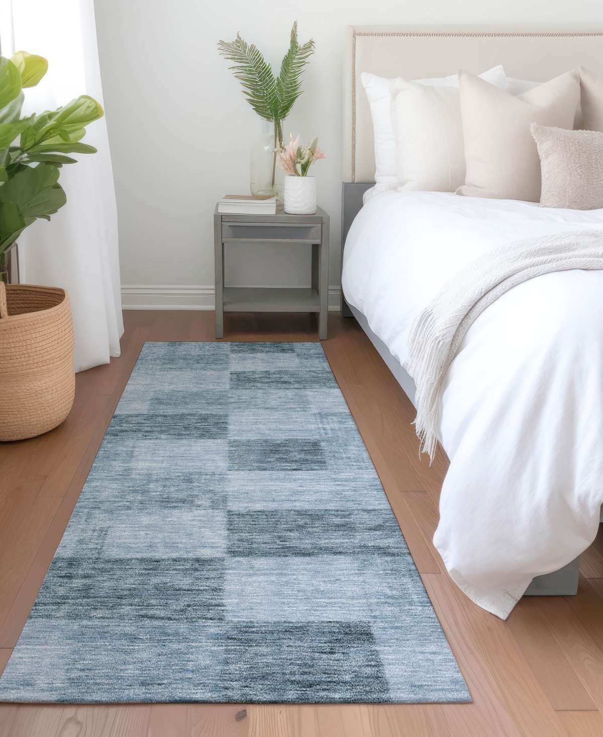 Shop Addison Chantille Machine Washable Acn1139 2'3"x7'6" Runner Area Rug In Denim