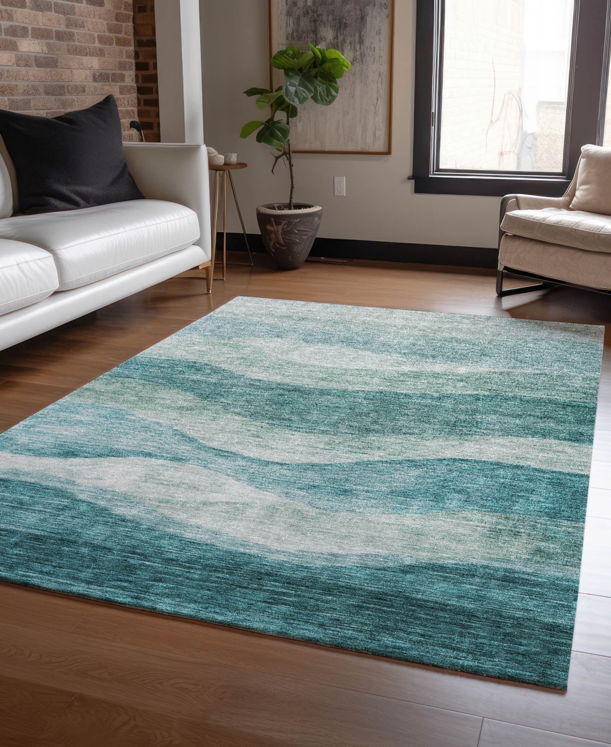 Addison Chantille Machine Washable Acn1141 5'x7'6" Area Rug In Mint