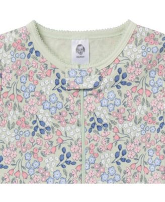 Baby Girls' Snug Fit Footless Pajamas, 3-Pack