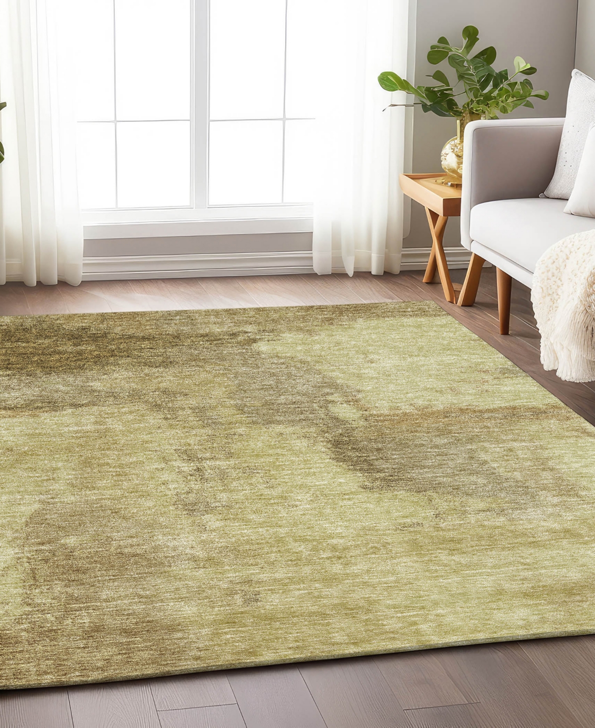 Addison Chantille Mahine Washable Acn1068 8'x10' Area Rug In Brown