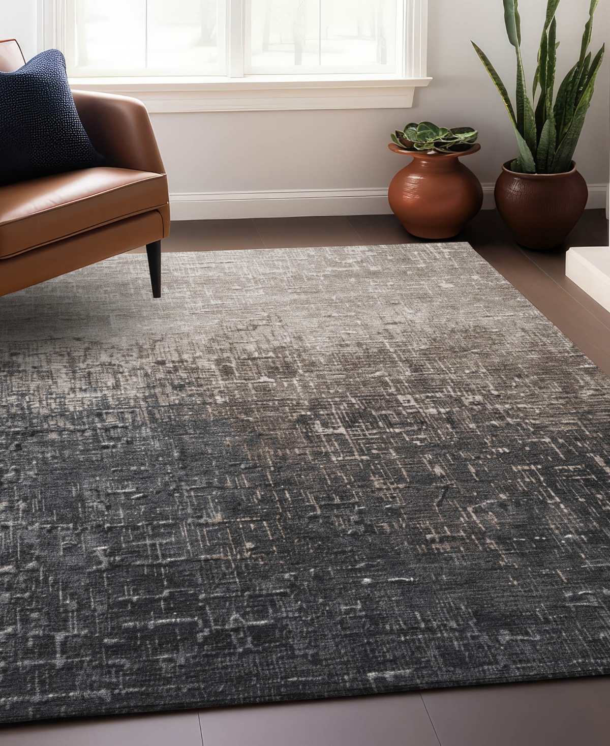 Addison Chantille Mahine Washable Acn1066 9'x12' Area Rug In Khaki