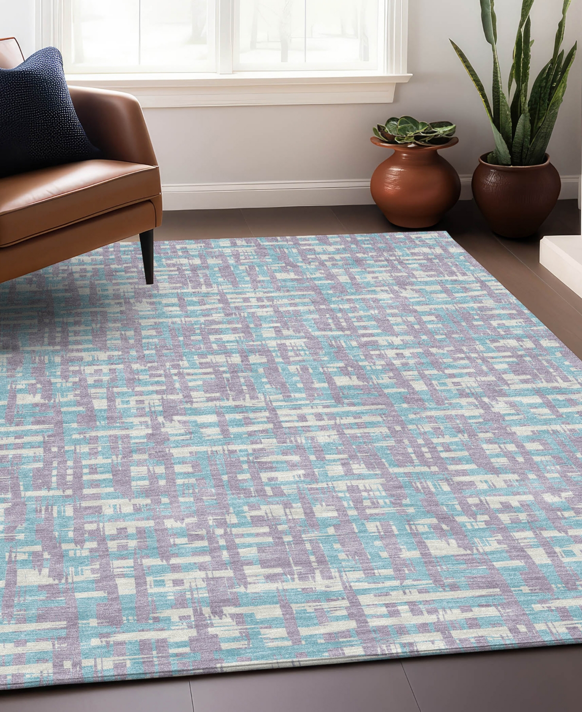 Addison Chantille Mahine Washable Acn1060 3'x5' Area Rug In Lavender