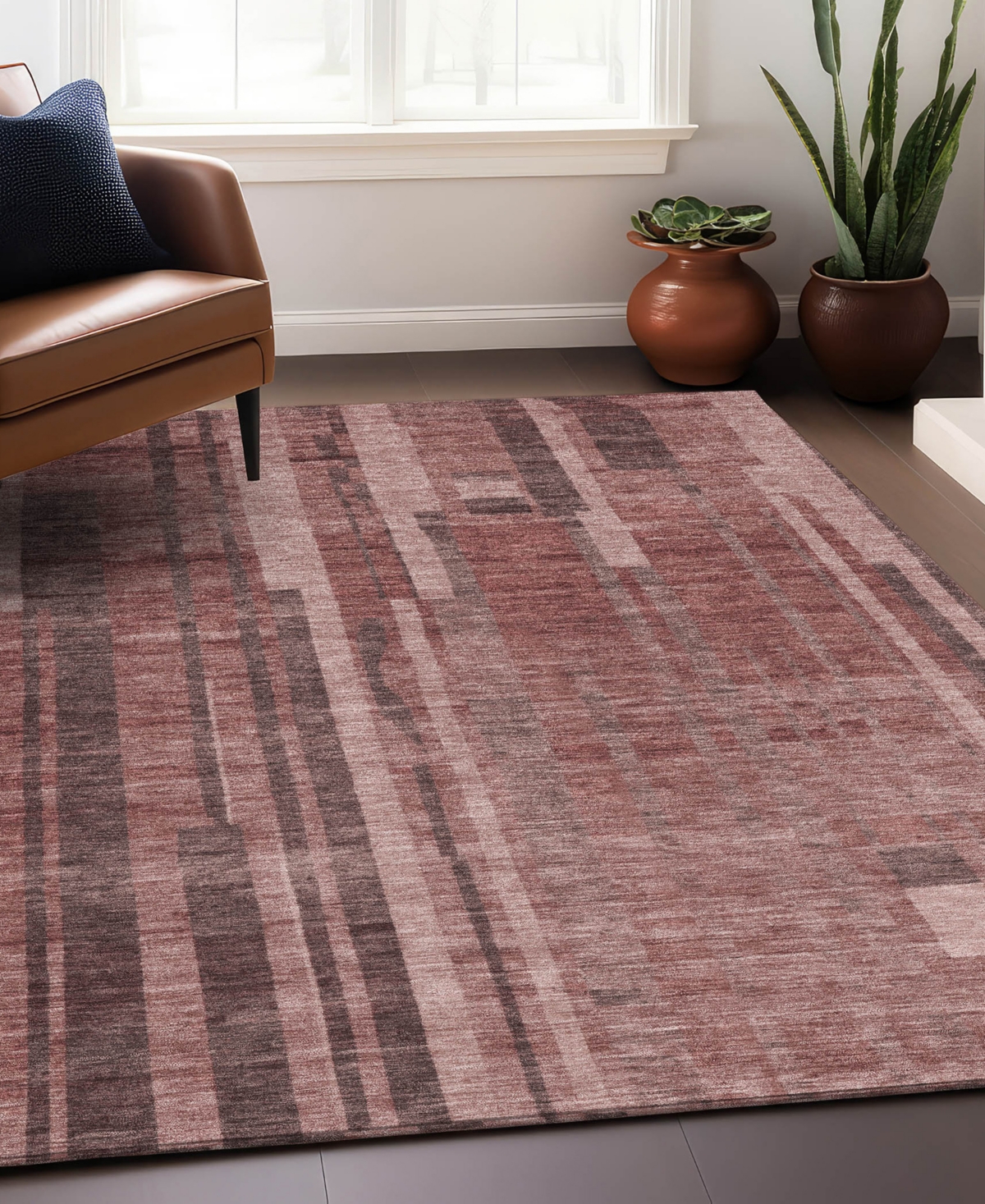 Addison Chantille Mahine Washable Acn1063 2'6"x3'10" Area Rug In Paprika