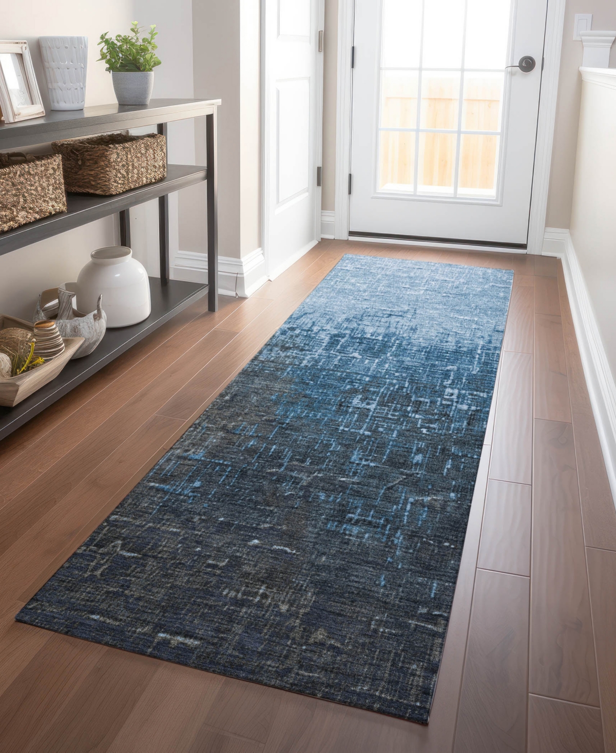 Addison Chantille Mahine Washable Acn1066 2'3"x7'6" Runner Area Rug In Blue