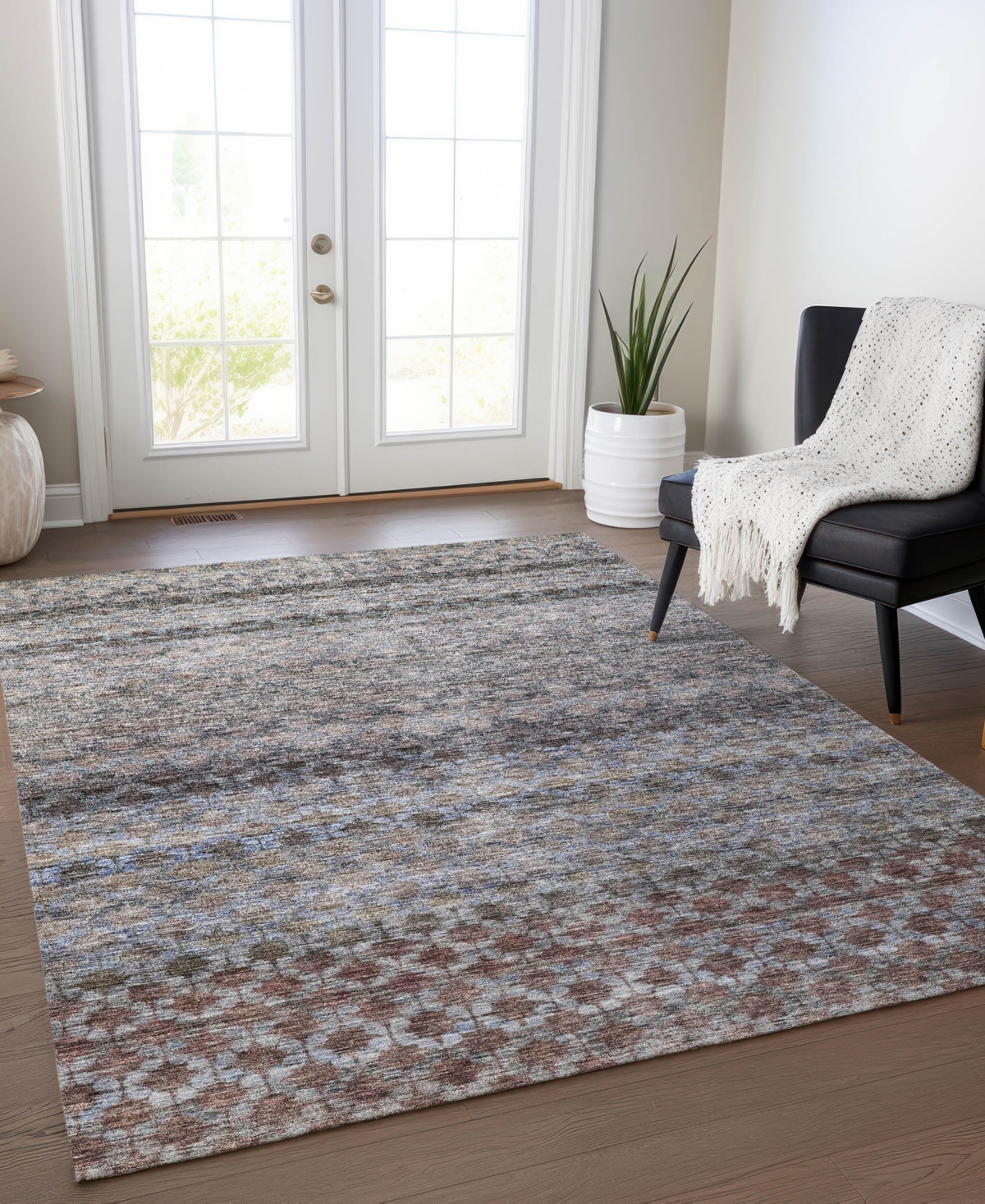 Addison Chantille Machine Washable Acn1168 9'x12' Area Rug In Brown