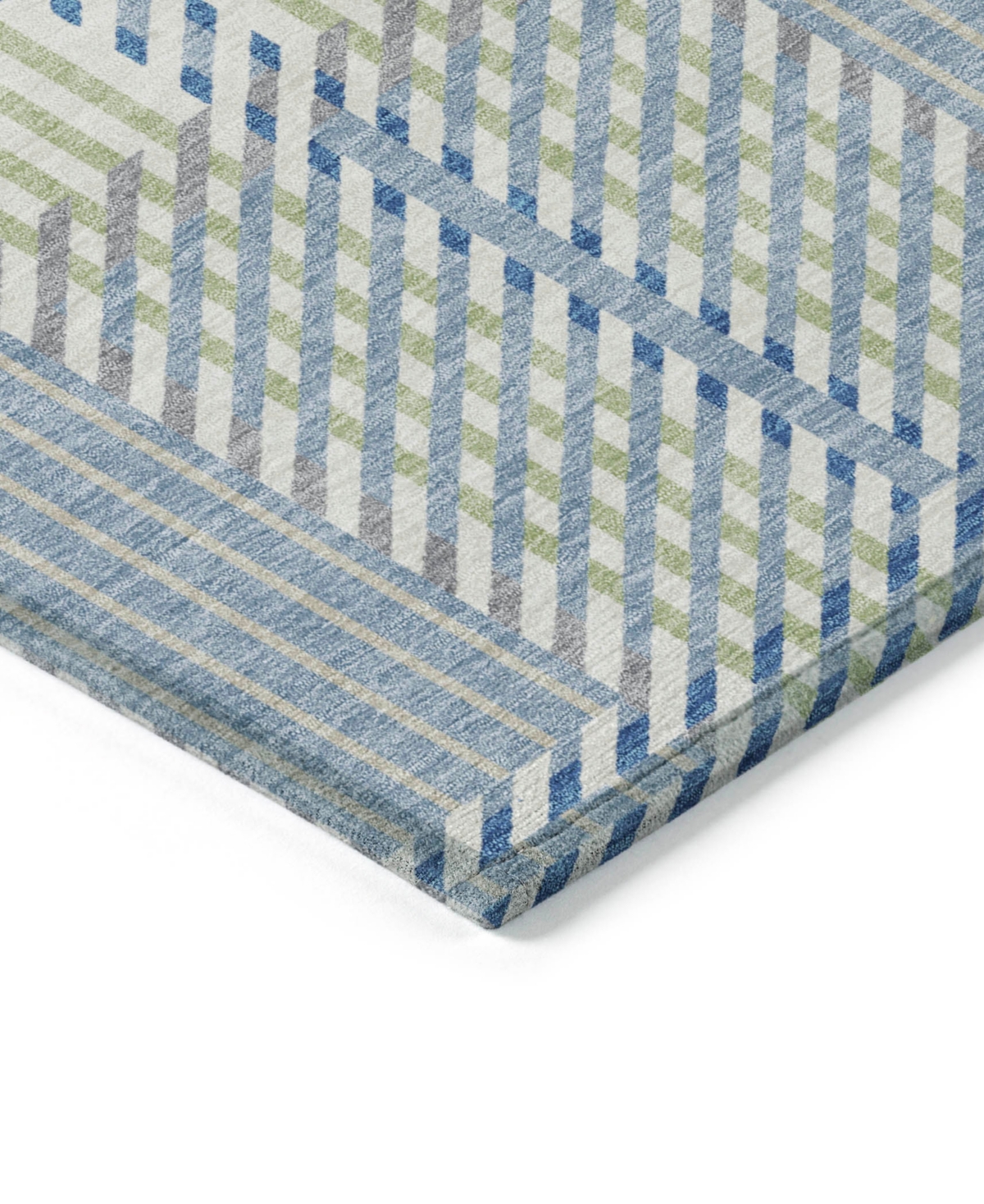 Addison Chantille Mahine Washable Acn1000 2'3"x7'6" Runner Area Rug In Denim