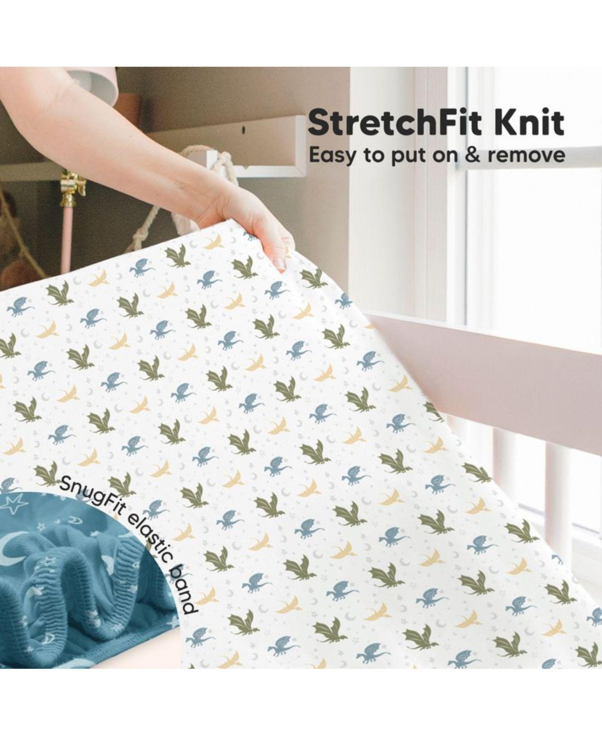 KeaBabies 2pk Fitted Crib Sheets for Boys, Girls, Organic Baby Crib Sheet, Standard Nursery Crib Sheet Cover