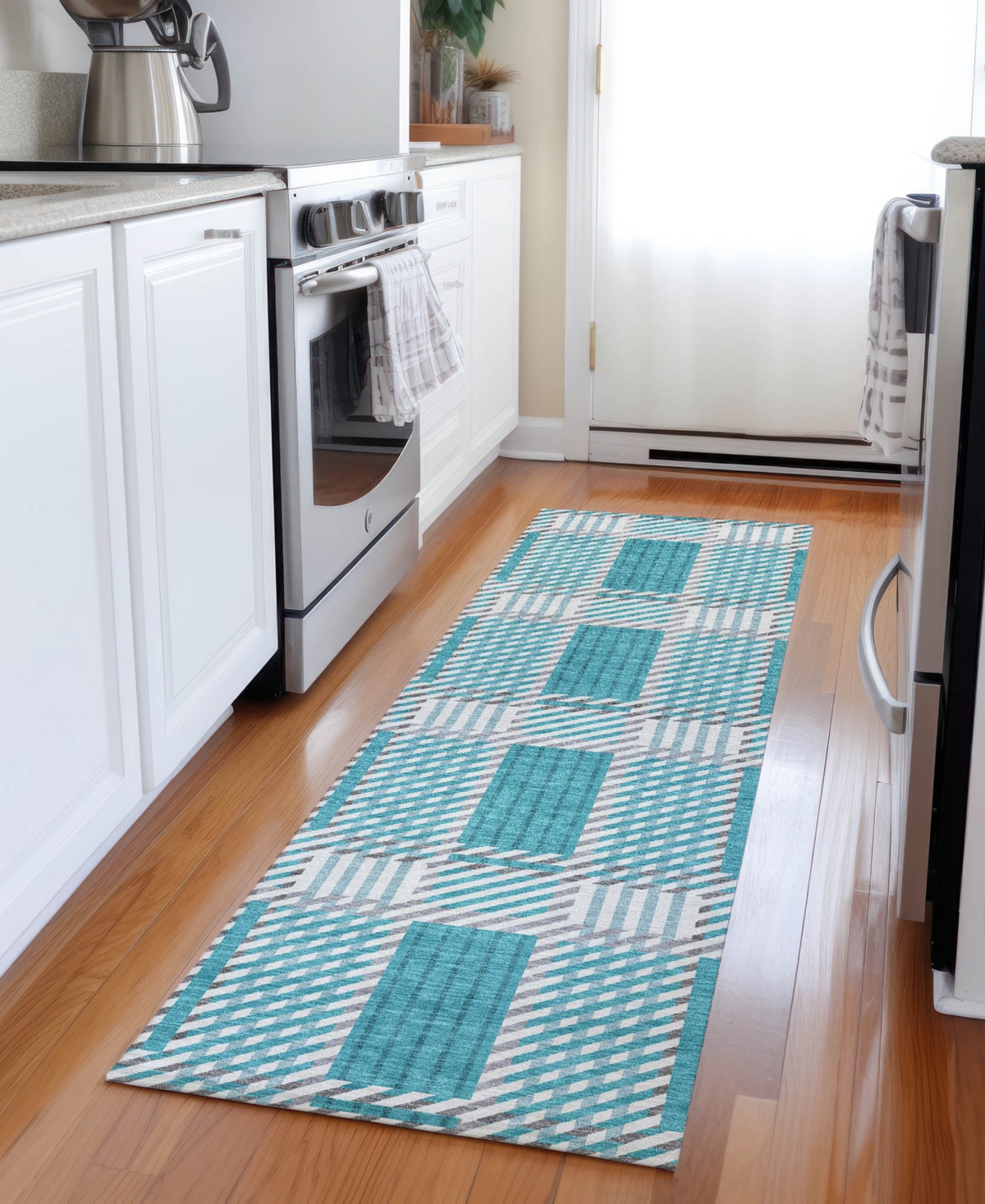 Addison Chantille Mahine Washable Acn1000 2'3"x7'6" Runner Area Rug In Teal