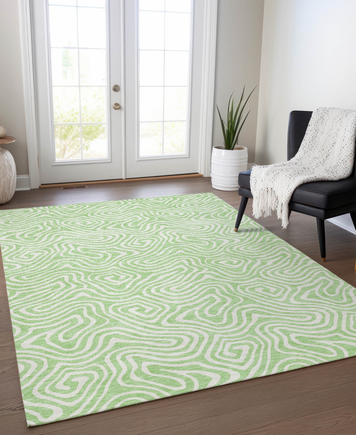 Addison Chantille Mahine Washable Acn1030 5'x7'6" Area Rug In Mint
