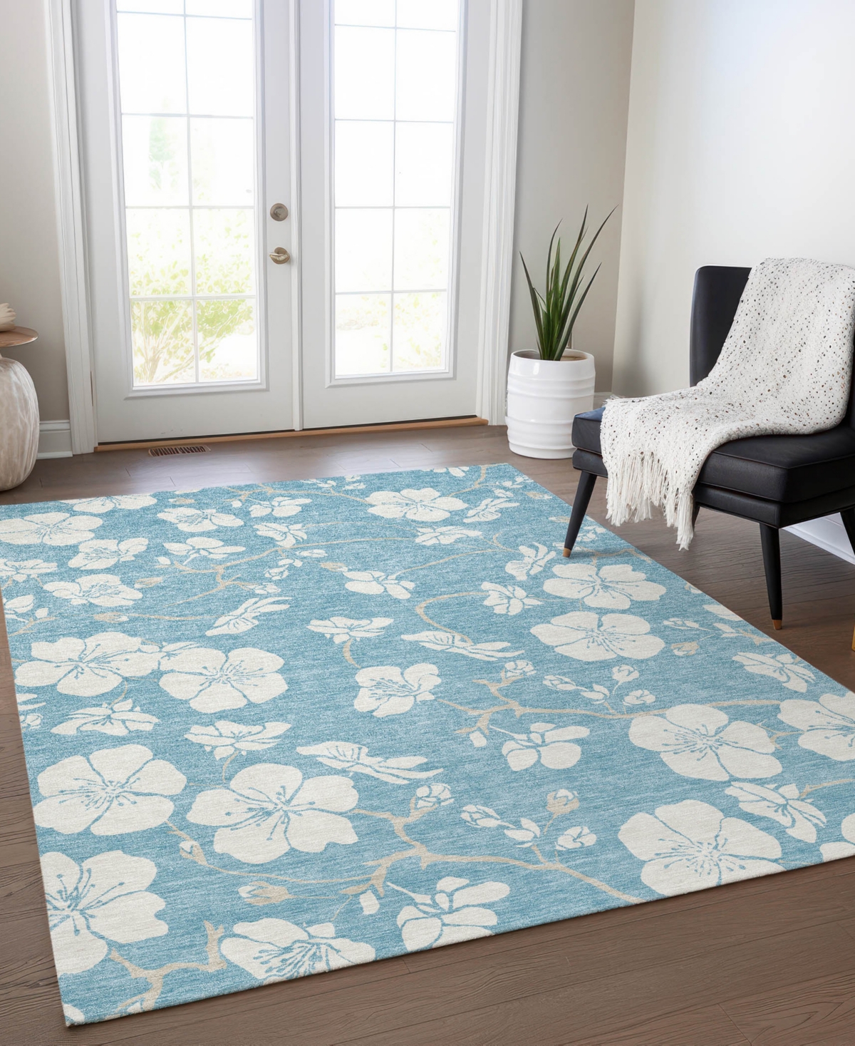 Addison Chantille Mahine Washable Acn1032 8'x10' Area Rug In Mist