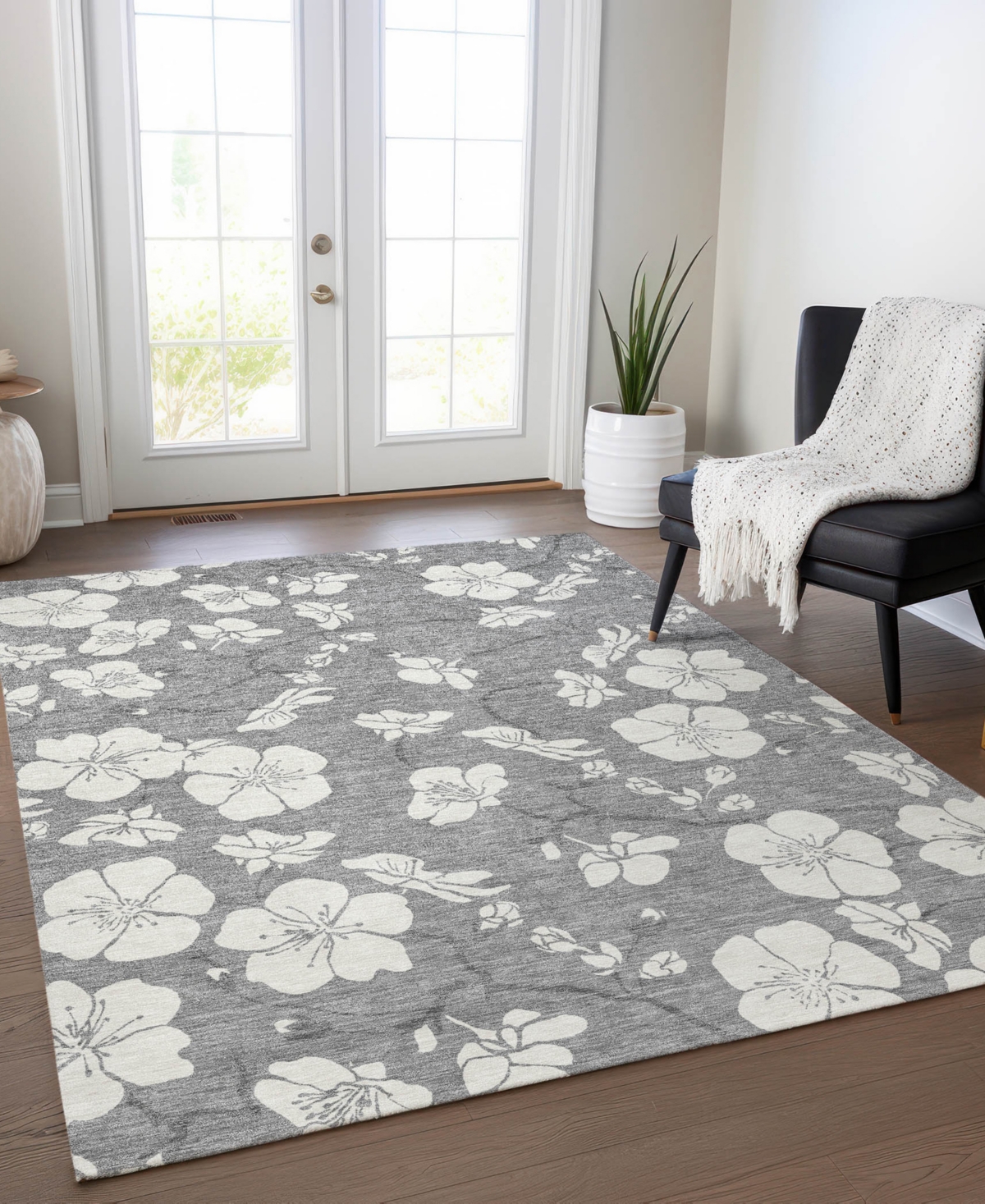 Addison Chantille Mahine Washable Acn1032 8'x10' Area Rug In Gray