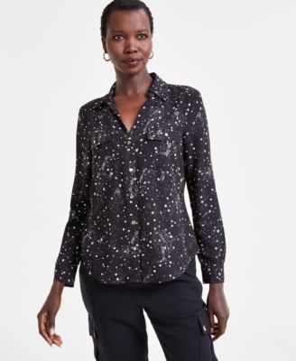 I.N.C. International Concepts - Women's Starry Sky Printed Shirt