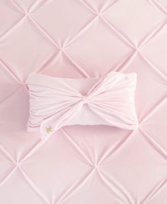 Velvet Bow Decorative Pillow, 10" x 18"