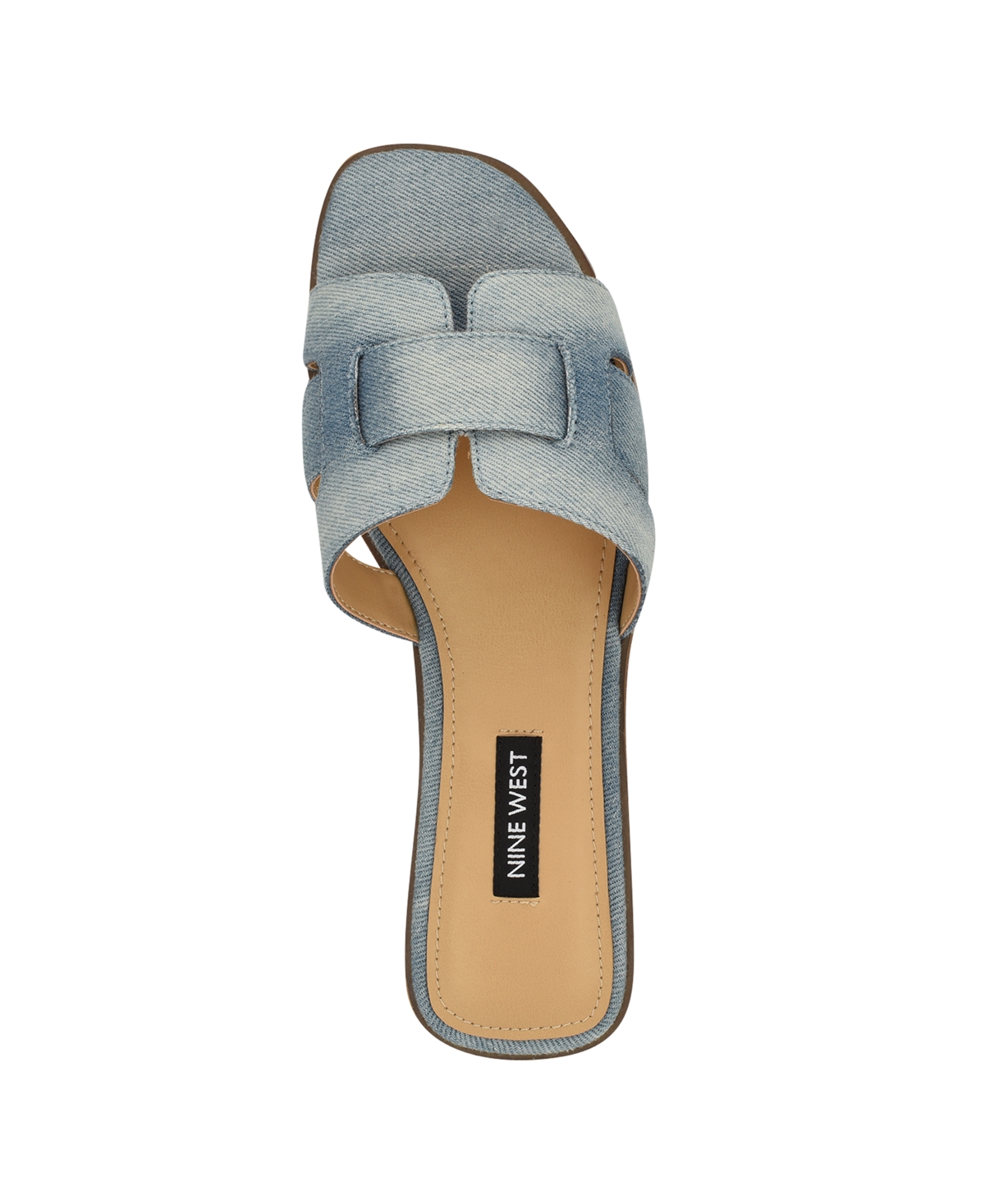 Nine West Women's Germani Casual Slip-on Sandals In Light Blue Denim