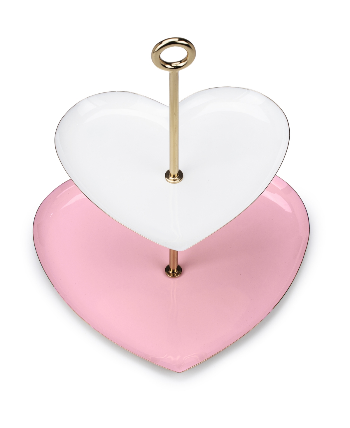 Thirstystone Two-tiered Heart Stand In White,pink