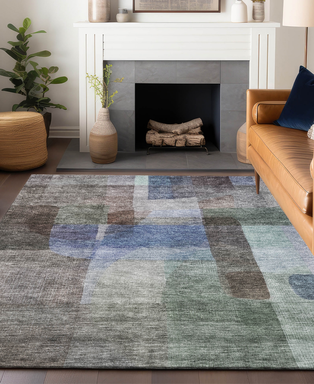 Addison Chantille Machine Washable Acn1113 5'x7'6" Area Rug In Brown