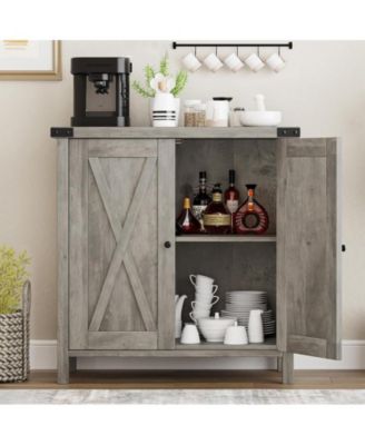 Buffet Cabinet Farmhouse Storage Cabinet with Doors and Shelves, Sideboards Cabinet with Storage Accent Console Cabinet for Living Room, Dining Room