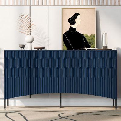 Streamdale Elegant Curved Door Sideboard for Modern Spaces