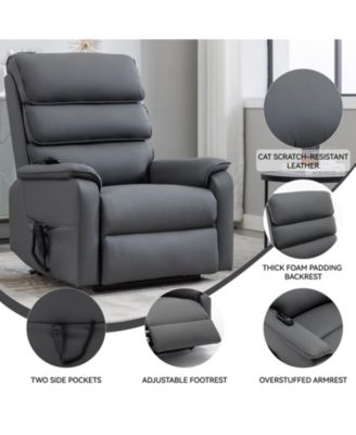 Streamdale Cat-Proof Leather Power Lift Recliner Chair with Massage