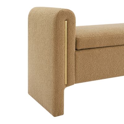 Modern Teddy End Bench with Arms & Storage
