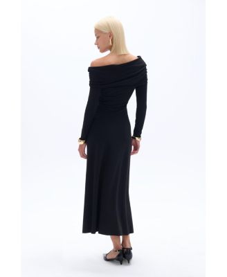 Women's One-Shoulder Midi Dress