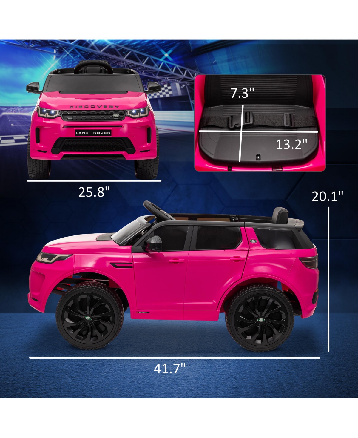 Qaba Land Rover Licensed 12V Kids Ride on Car w/ Soft Start,
