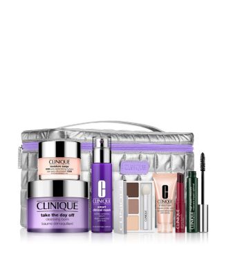 CLINIQUE'S Best and Brightest 9-Piece Holiday Festive Favorites Set (Pack outlet of 3)