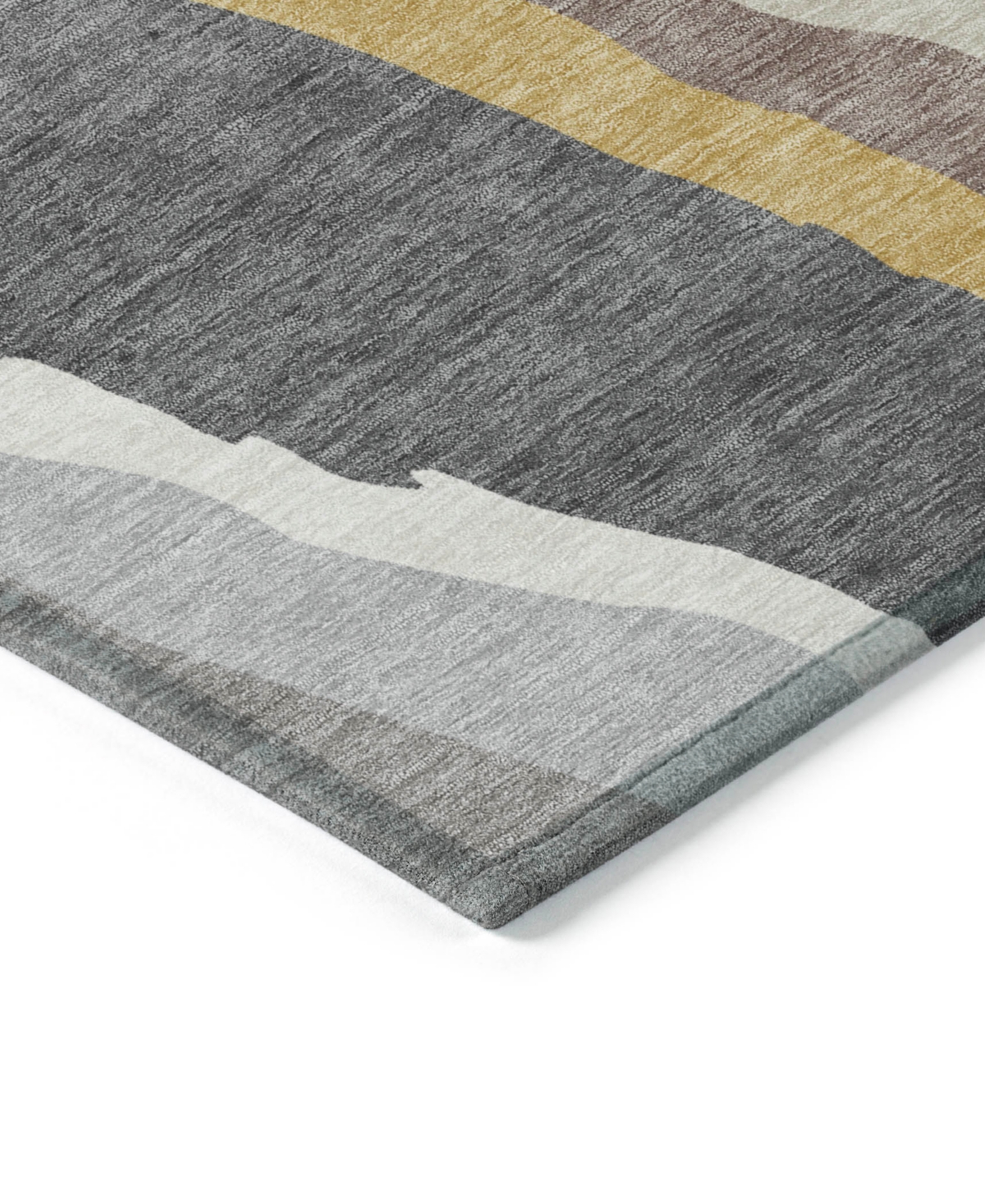 Addison Chantille Mahine Washable Acn1047 9'x12' Area Rug In Gray
